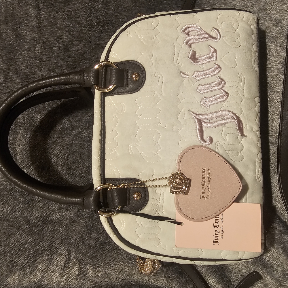 Juicy Couture Daydreamer Satchel Cream and Dark Brown Women's Bag (2025)